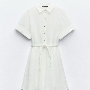 Zara belt shirt dress